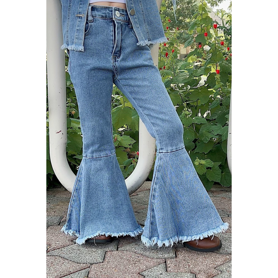 Girls Flare Jeans - Custom Option Available – Prim & Saucy Boutique